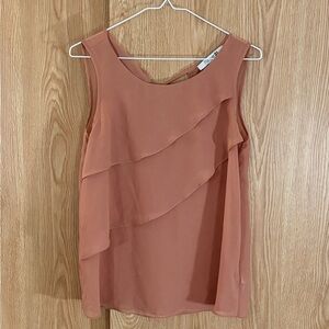 Forever 21 Layered Sleeveless Cropped Blouse - Terracotta
